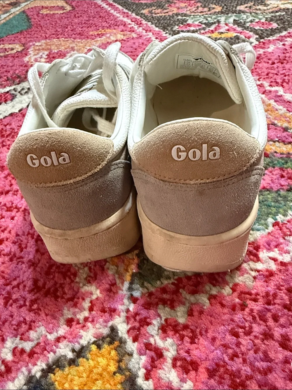 Gola White & Taupe Classic Low-Top Sneakers - Picture 4 of 6